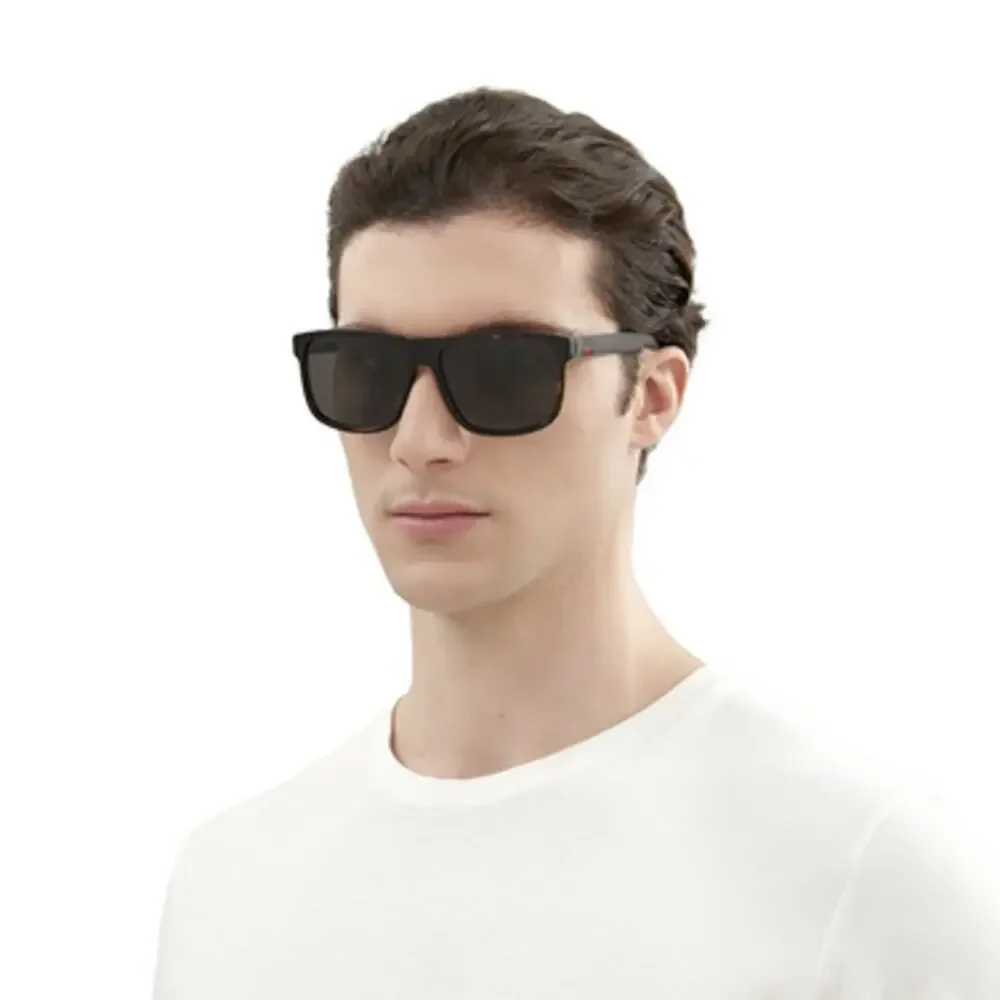 Gucci GG0010SA 003 Havana Square Wayfarer Sunglasses NEW